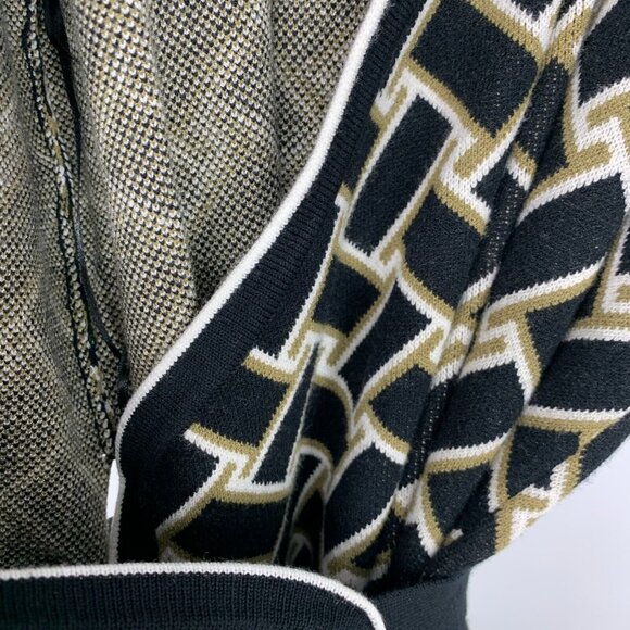 DVF Target Wrap Dress Collared Sleeveless Sweater Midi Black - Picture 5 of 12